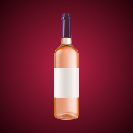 Garrafa de vinho rosé